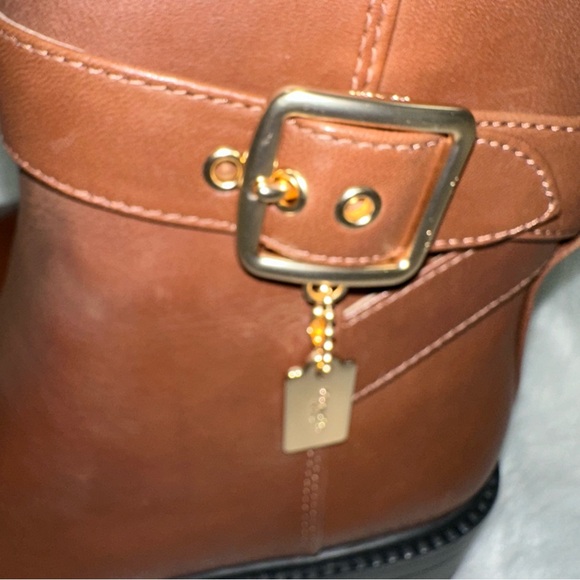 COACH Lacey Boot Chelsea Style Ankle Boot in Dark Saddle Size 9.5 - Picture 8 of 16